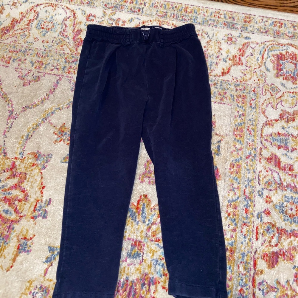 Zara navy pleat front sweatpants